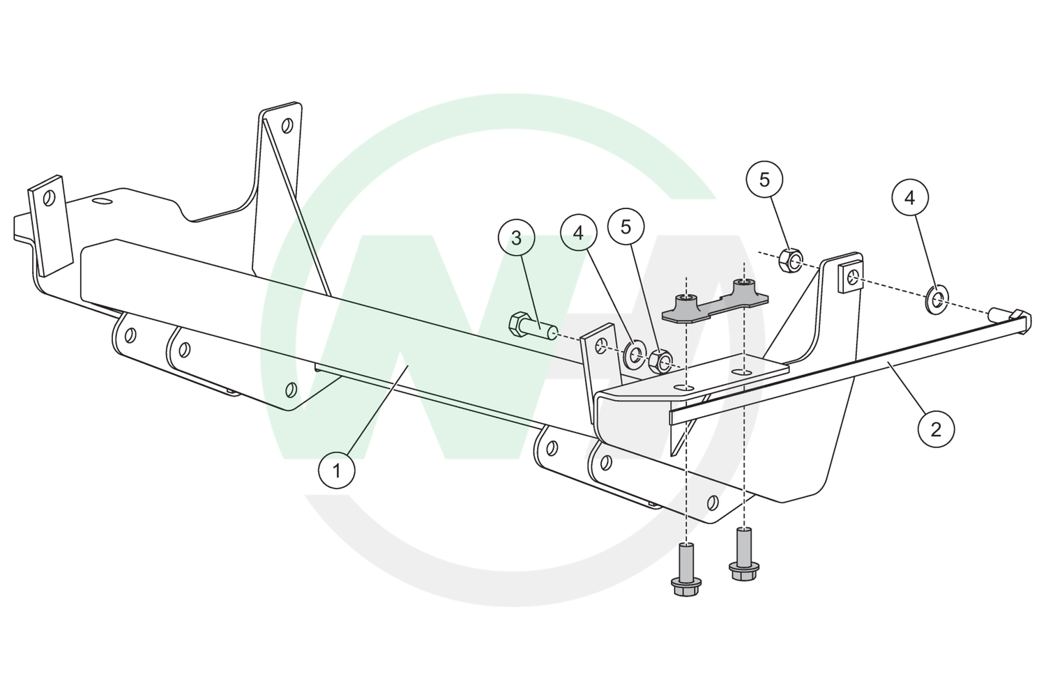 1233 Mount for Western Defender Snow Plows for 2004-2008 Ford F150