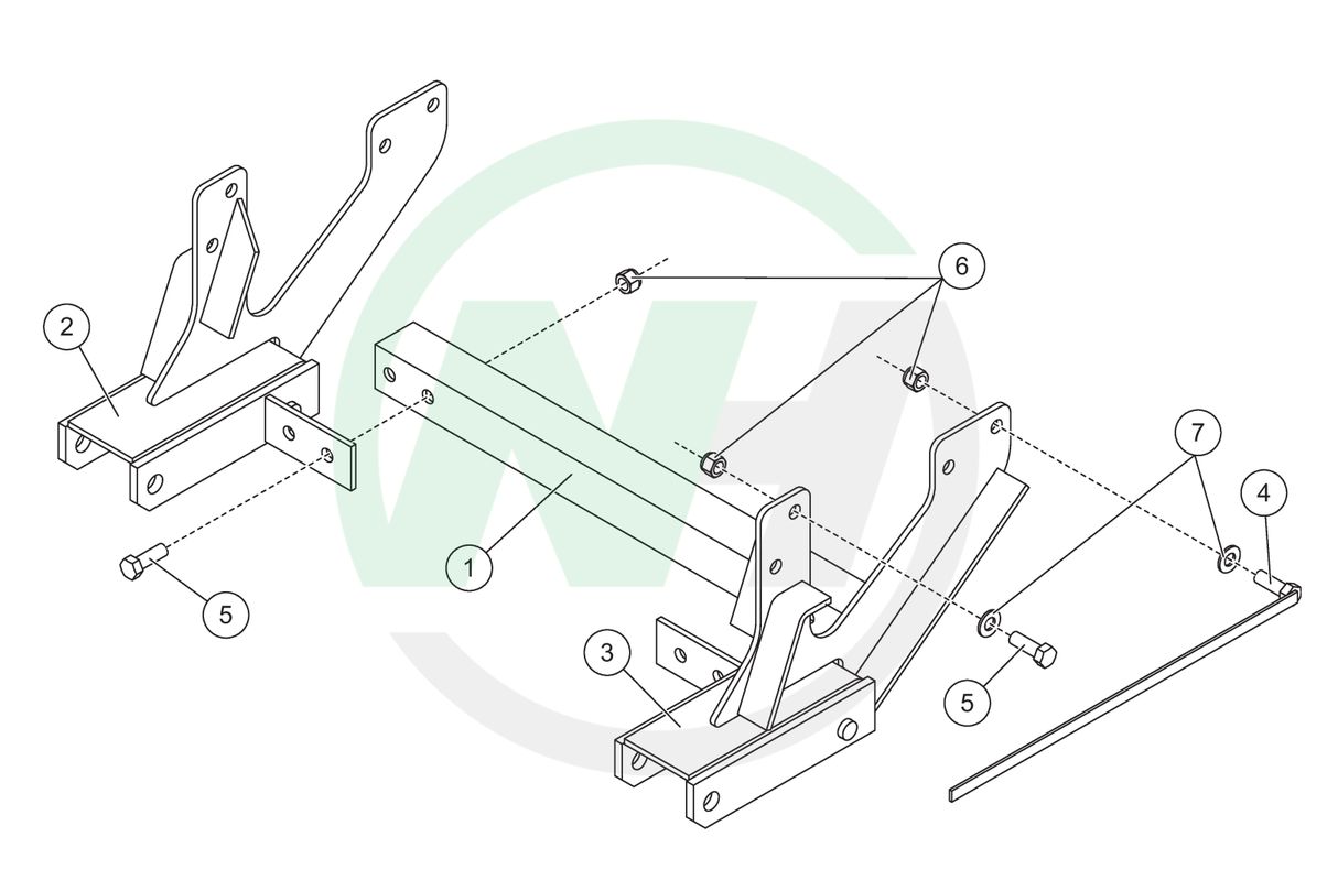 30999 Mount for Western Ultramount Snow Plows for 2006-2008 Dodge Ram 2500
