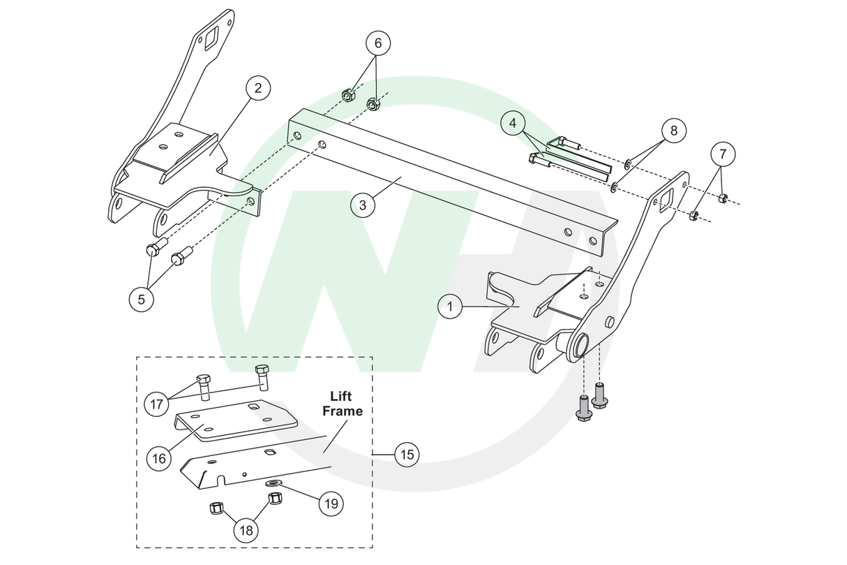 31139 Mount for Western Ultramount Snow Plows for 2007-__ Toyota Tundra
