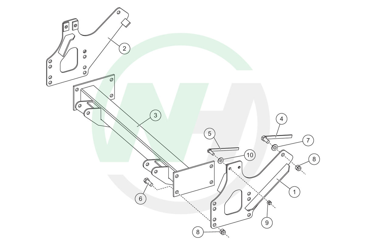 31243 Mount for Western Defender Snow Plows for 2007-2010 Ford Sport Trac