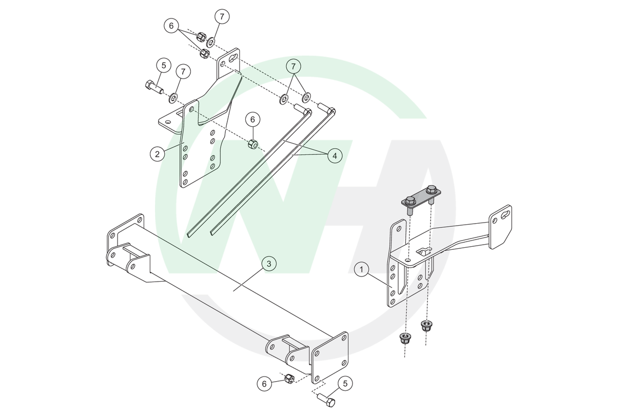 31253 Mount for Western Defender Snow Plows for 2009-2014 Ford F150