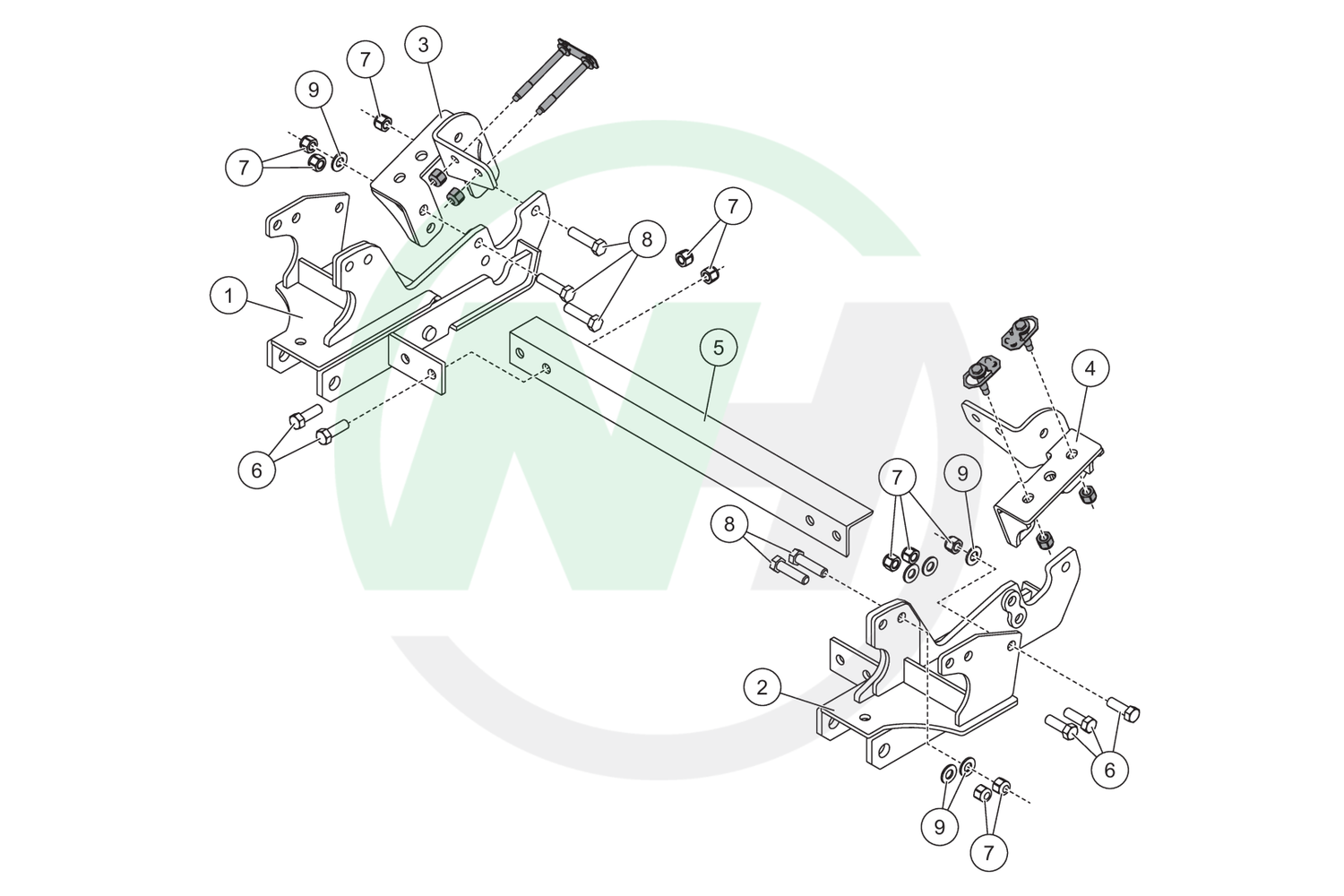 31270 Mount for Western Ultramount Snow Plows for 2017-__ Ford F250/350/450/550 SD