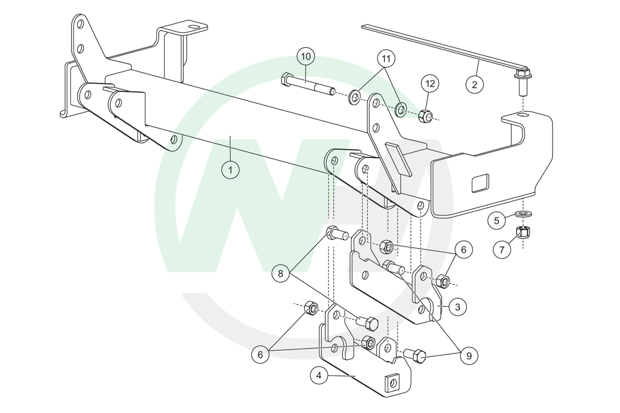 31543-2 Mount for Western Defender Snow Plows for 2004-2012 GM Canyon/Colorado