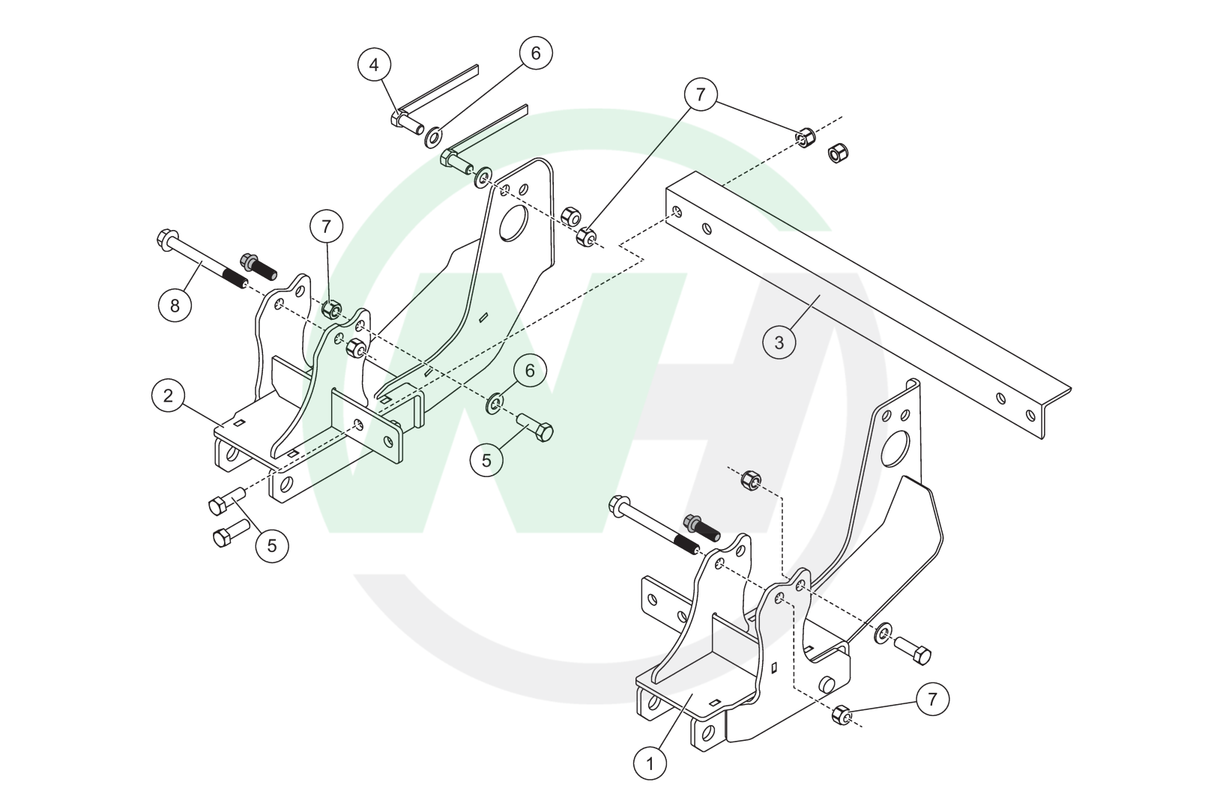 31599-1 Mount for Western Ultramount Snow Plows for 2007-2018 Chevy GMC K1500