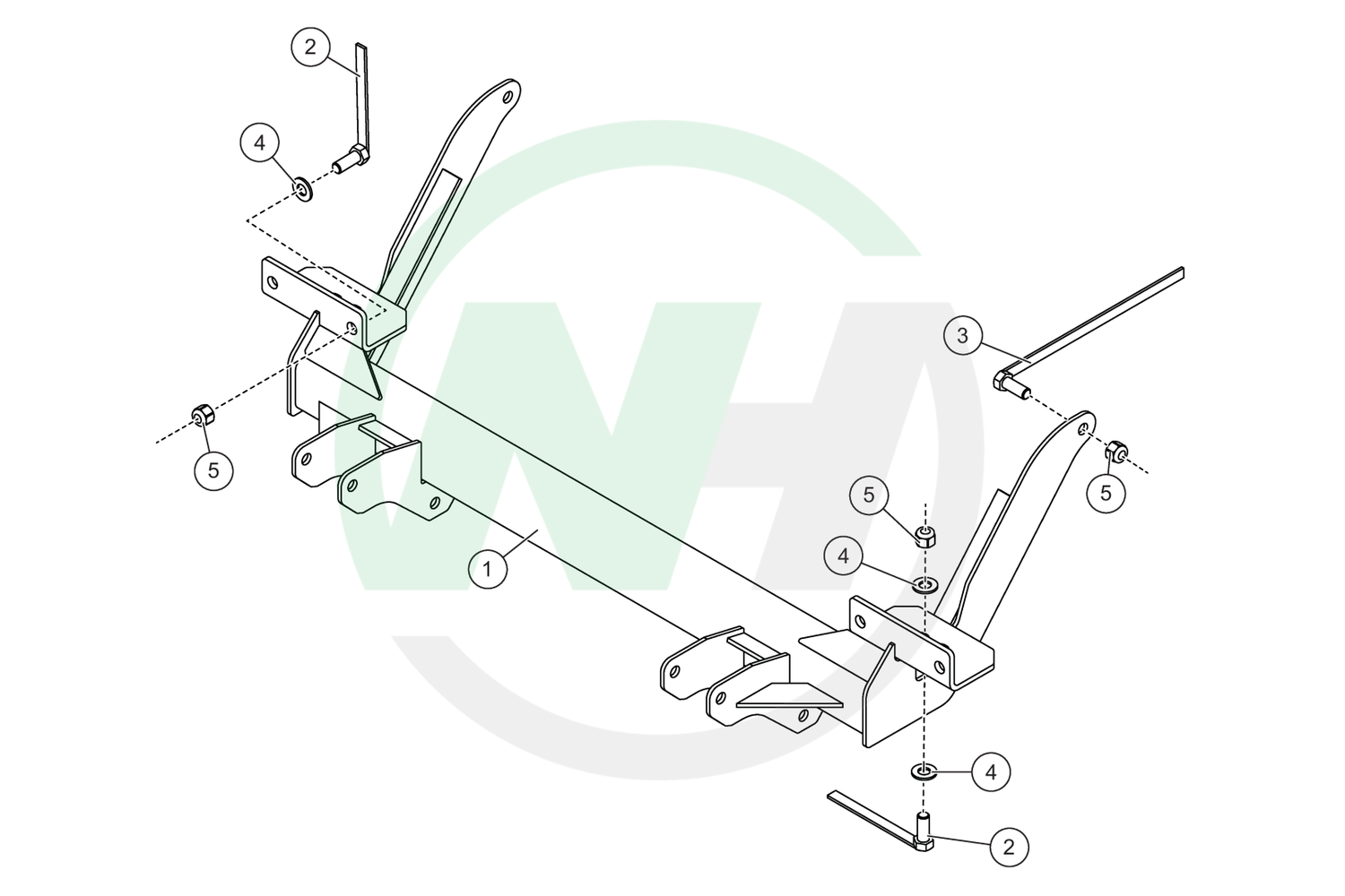32323-1 Mount for Western Defender Snow Plows 2005-__ Toyota Tacoma