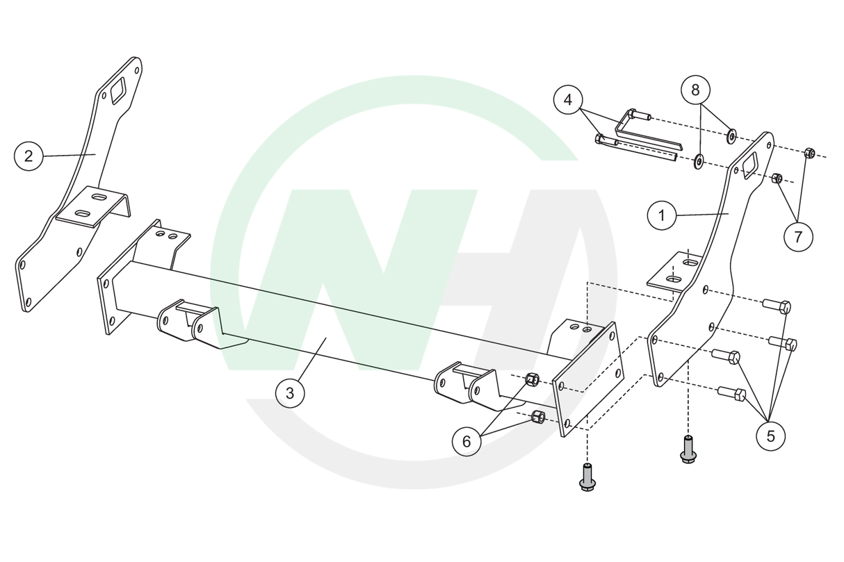 32333 Mount for Western Defender Snow Plows for 2007-__ Toyota Tundra