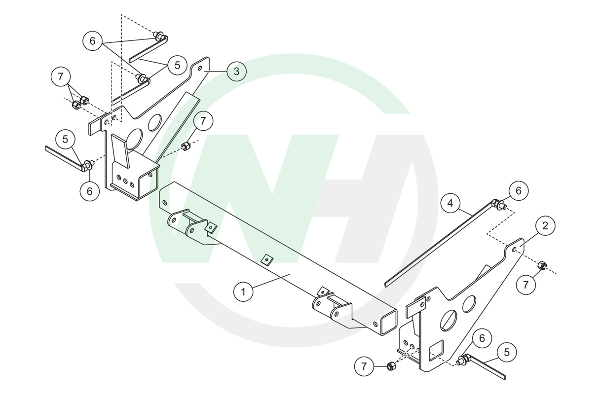 33903 Mount for Western Defender Snow Plows for 2005-2011 Dodge Dakota, 2004-2010 Dodge Durango