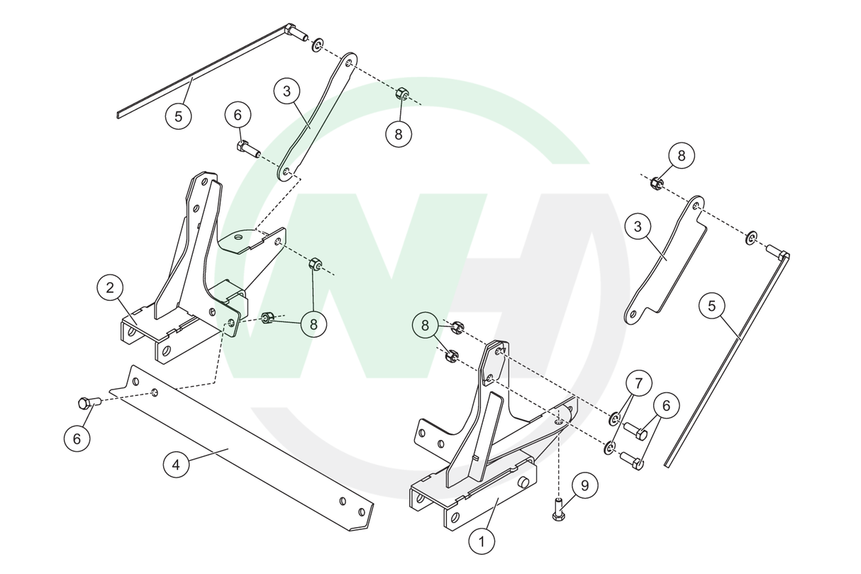 33949 Mount for Western Ultramount Snow Plows for 2009-2018 Dodge Ram 1500