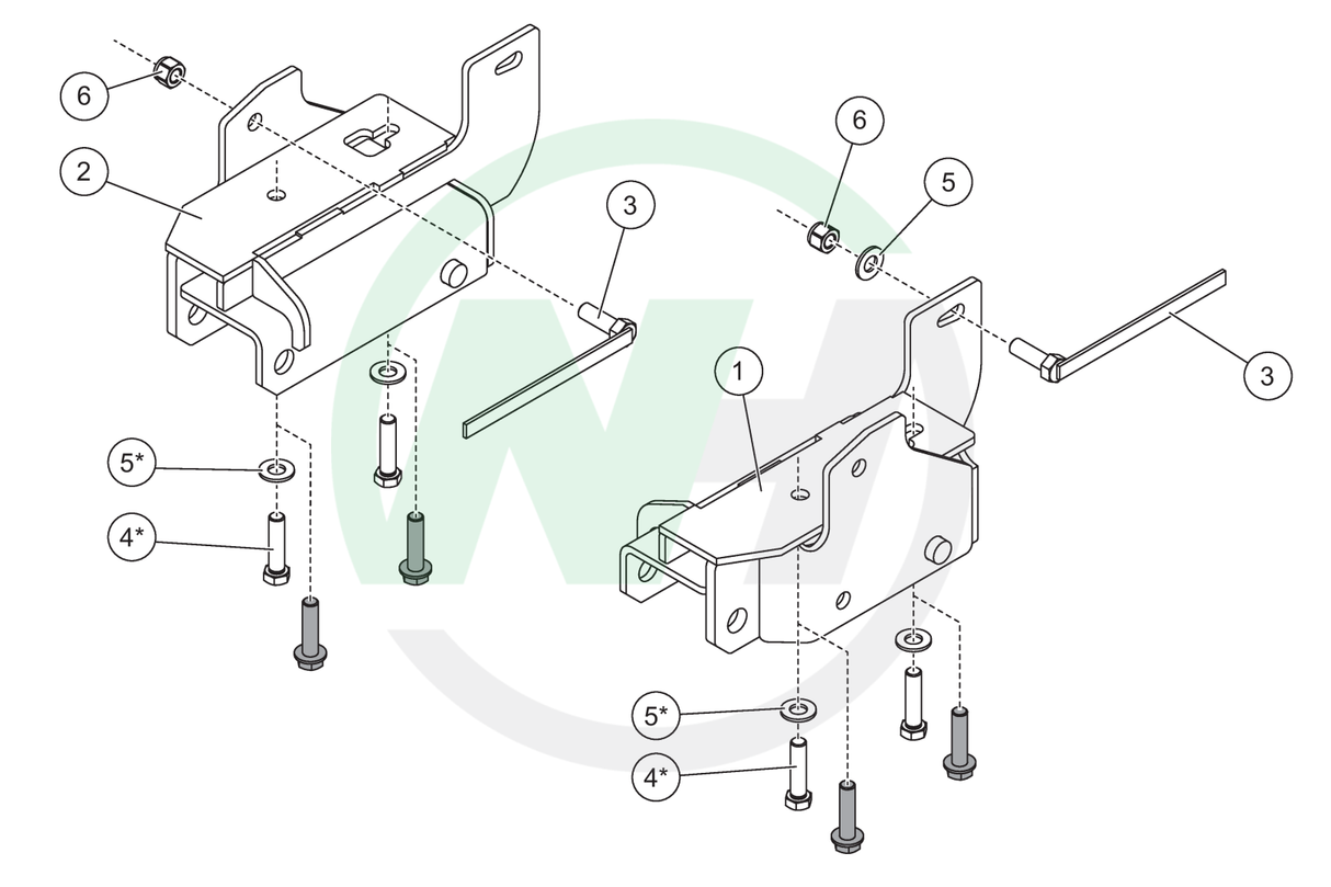 35067 Mount for Western Ultramount Snow Plows for 2016-__ Nissan Titan XD UT/UC