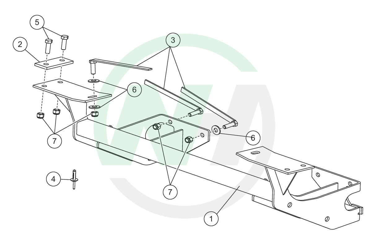 3713-2 Mount for Western Defender Snow Plows for 2002-2012 Jeep Liberty