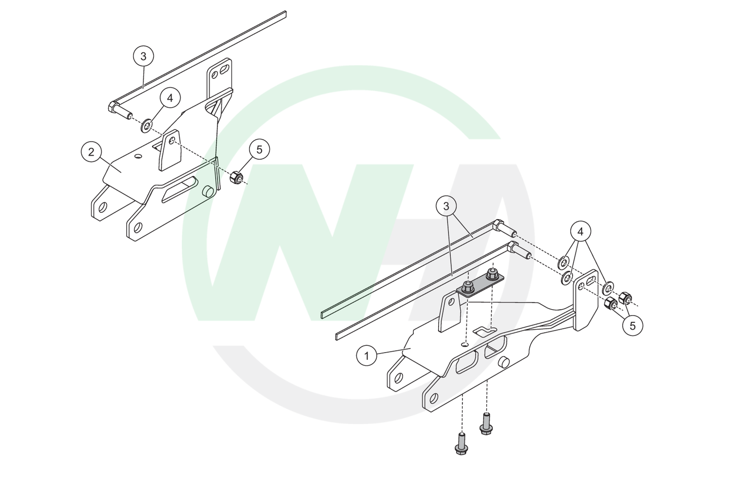 38600 Mount for Western Ultramount Snow Plows for 2015-__ Ford F150