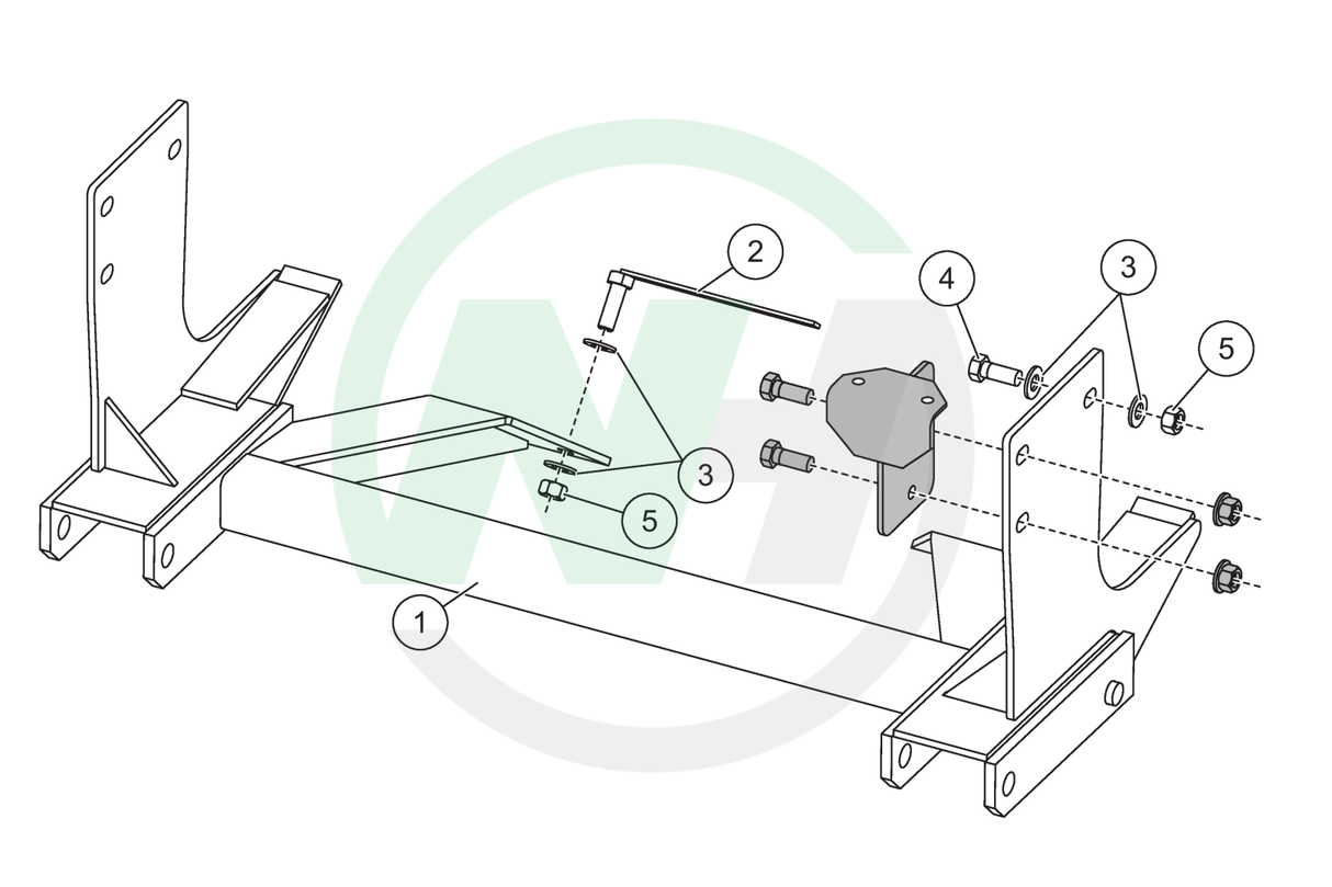 3919 Mount for Western Ultramount Snow Plows for 2000-2004 Dodge Dakota, 2000-2003 Dodge Durango