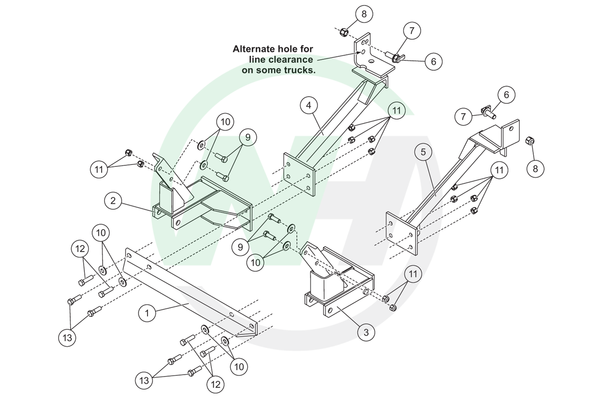 63900 Mount for Western Ultramount Snow Plows for 1973-1991 Chevy GMC K15-35/Suburban/Blazer/Jimmy