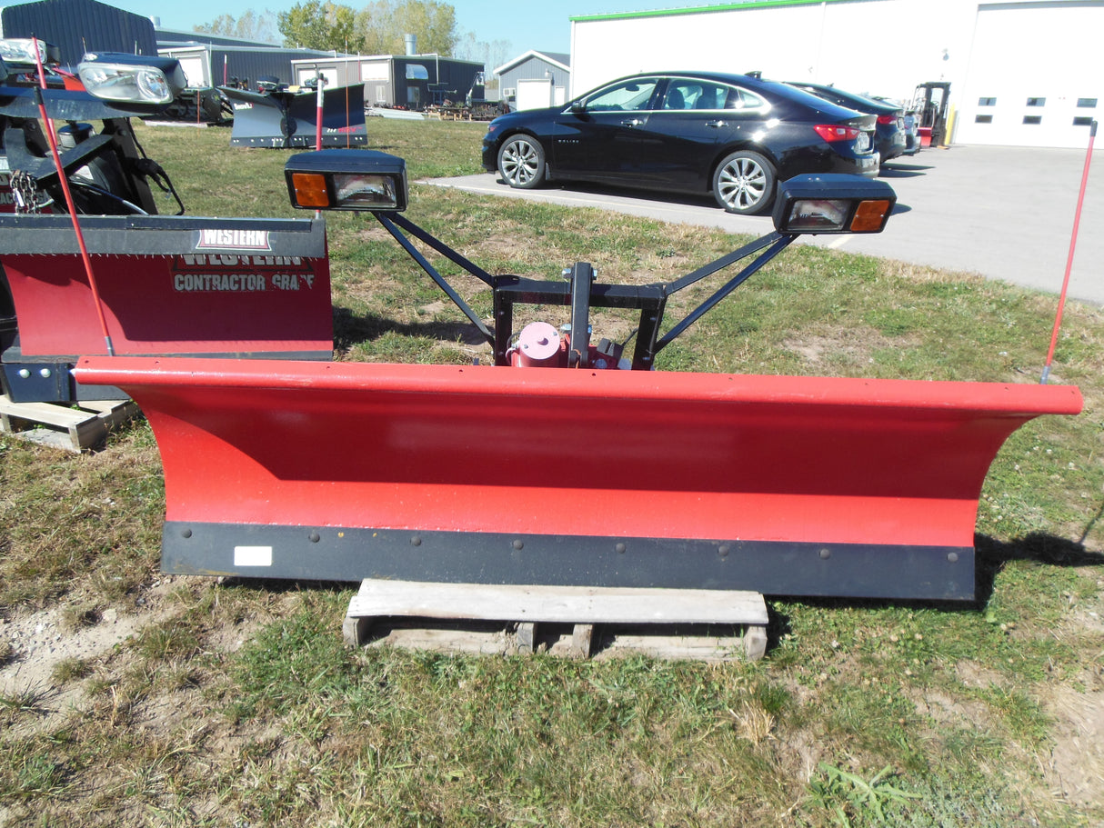 Used WESTERN® Snowplow #2001, 7'6" Pro, Steel Straight Blade, Unimount