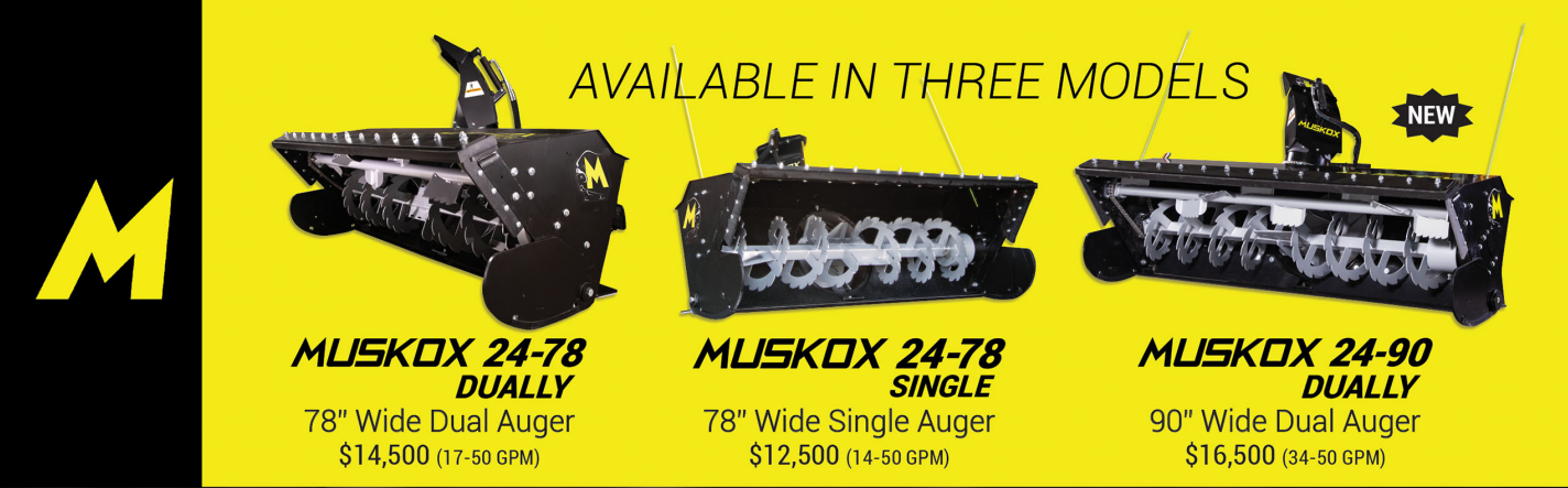 Muskox Skid Steer Snow Blower - The Snow Blower that Back Drags!