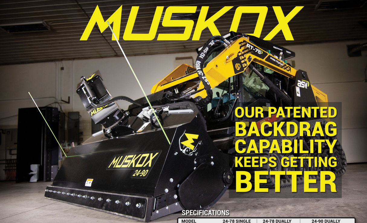 Muskox Skid Steer Snow Blower - The Snow Blower that Back Drags!