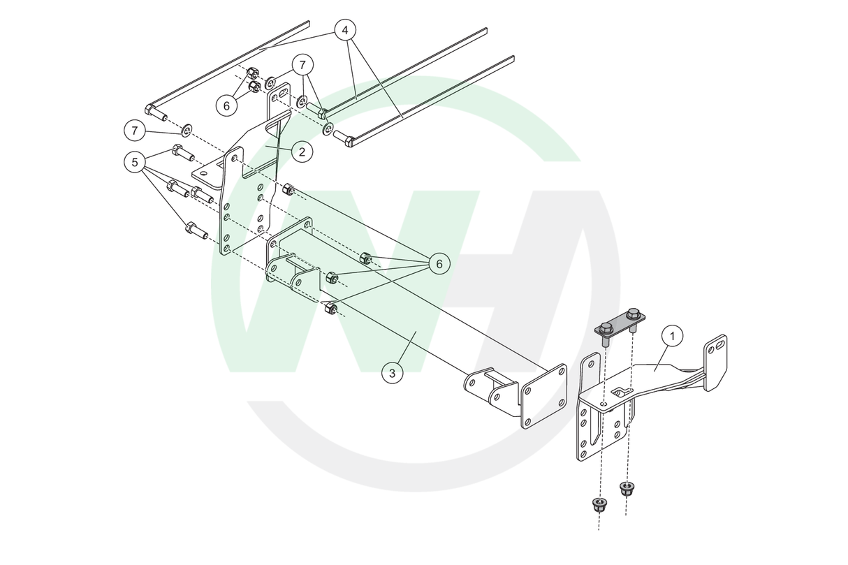 31273 Mount for Western Defender Snow Plows for 2015-__ Ford F150