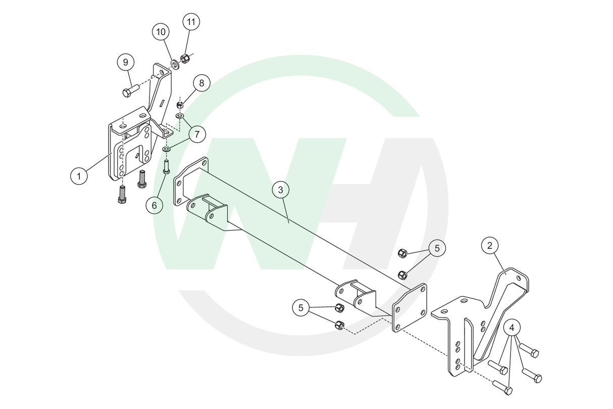 31283 Mount for Western Defender Snow Plows for 2019-__ Ford Ranger