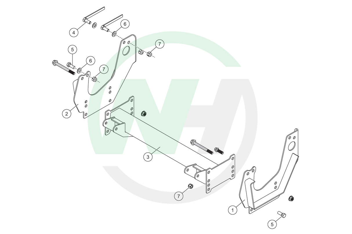 31553-1 Mount for Western Defender Snow Plows for 2007-2018 GM K1500