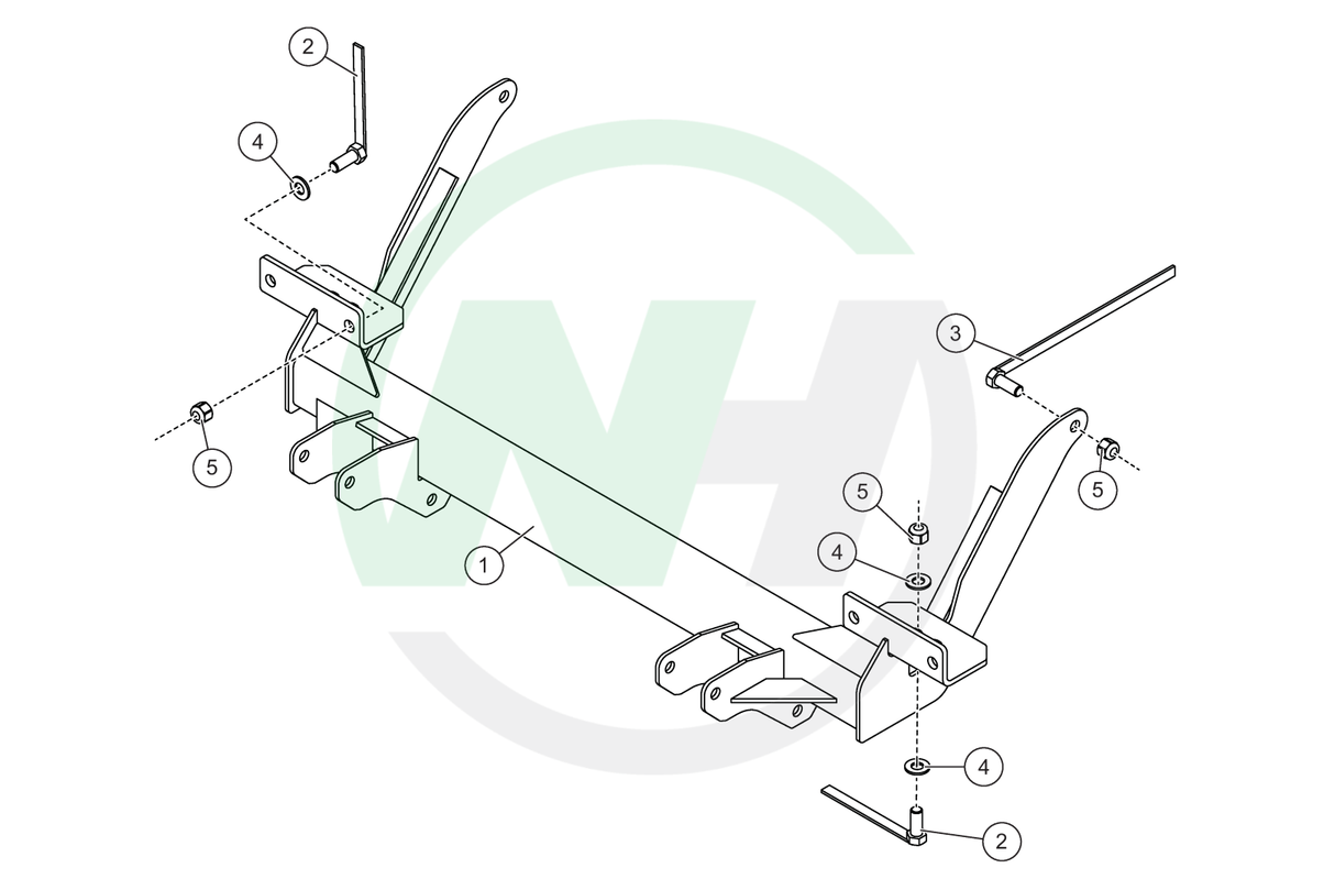 32323-1 Mount for Western Defender Snow Plows 2005-__ Toyota Tacoma