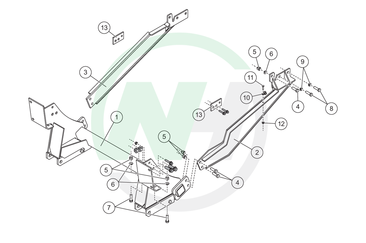 33109 Mount for Western Ultramount Snow Plows for 2005-2011 Mitsubishi FG