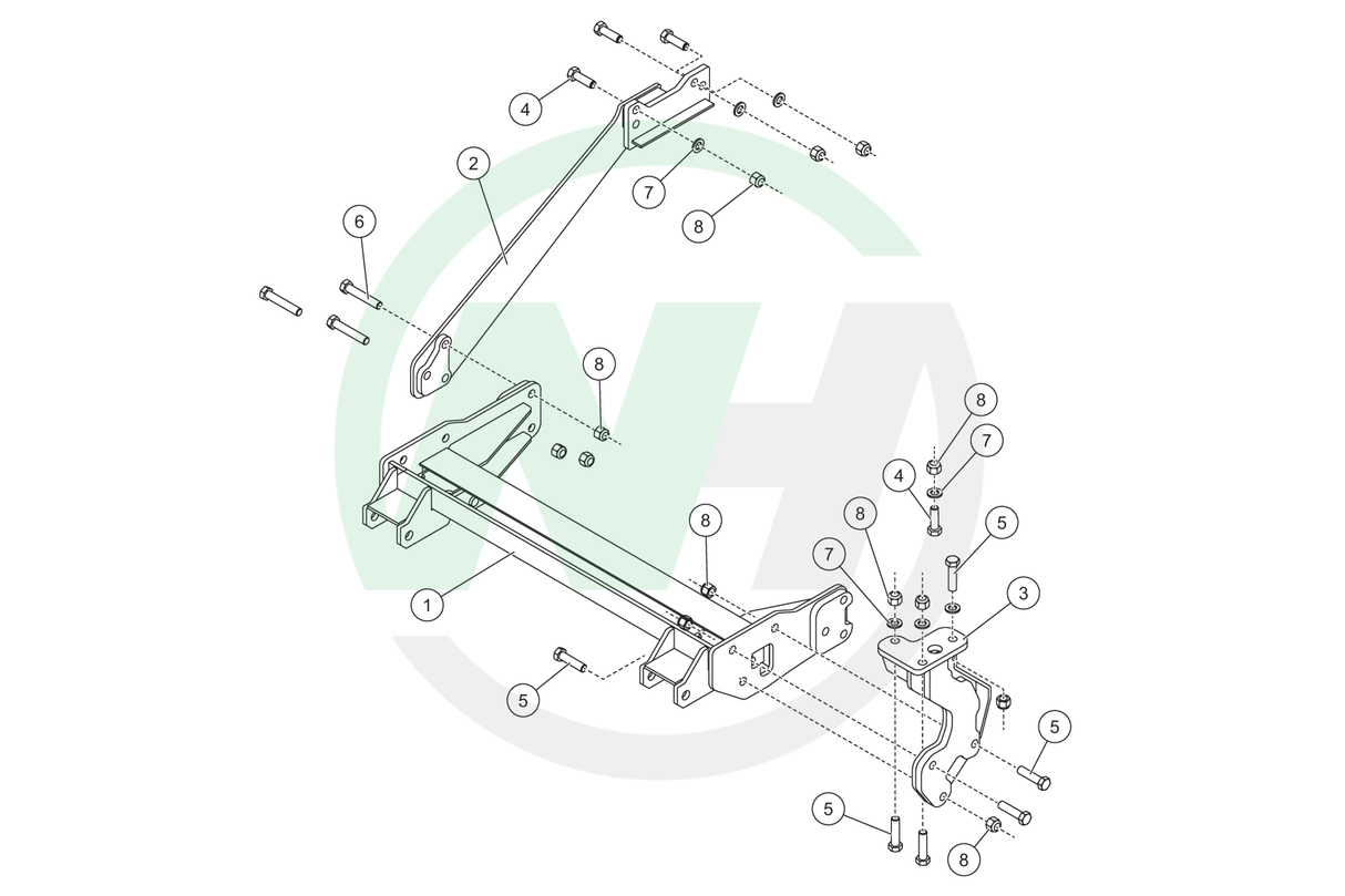 33222 Mount for Western Defender Snow Plows for 2019-__ Freightliner M2 106