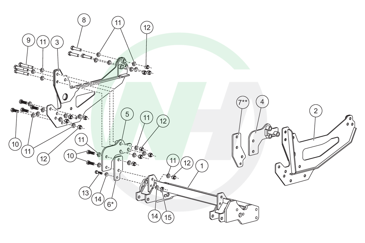 33560 Mount for Western Defender Snow Plows for 2019-__ GM Silverado 4500/5500/6500 4x2 & 4x4 / International