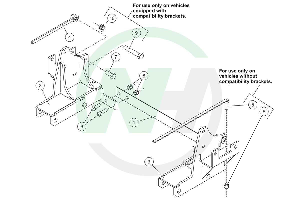 33884 Mount for Western Ultramount Snow Plows for 2010-2018 (Diesel 2010-2012) Dodge Ram 2500/3500