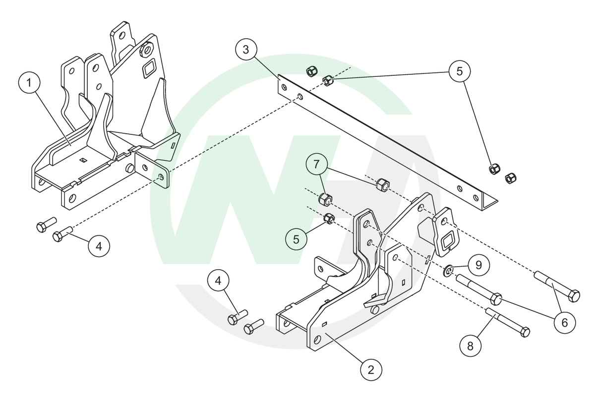 33889 Mount for Western Ultramount Snow Plows for 2019-__  Dodge Ram 4500-5500