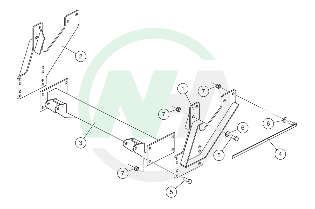 33913 Mount for Western Defender Snow Plows for 2006-2008 Dodge Ram 1500