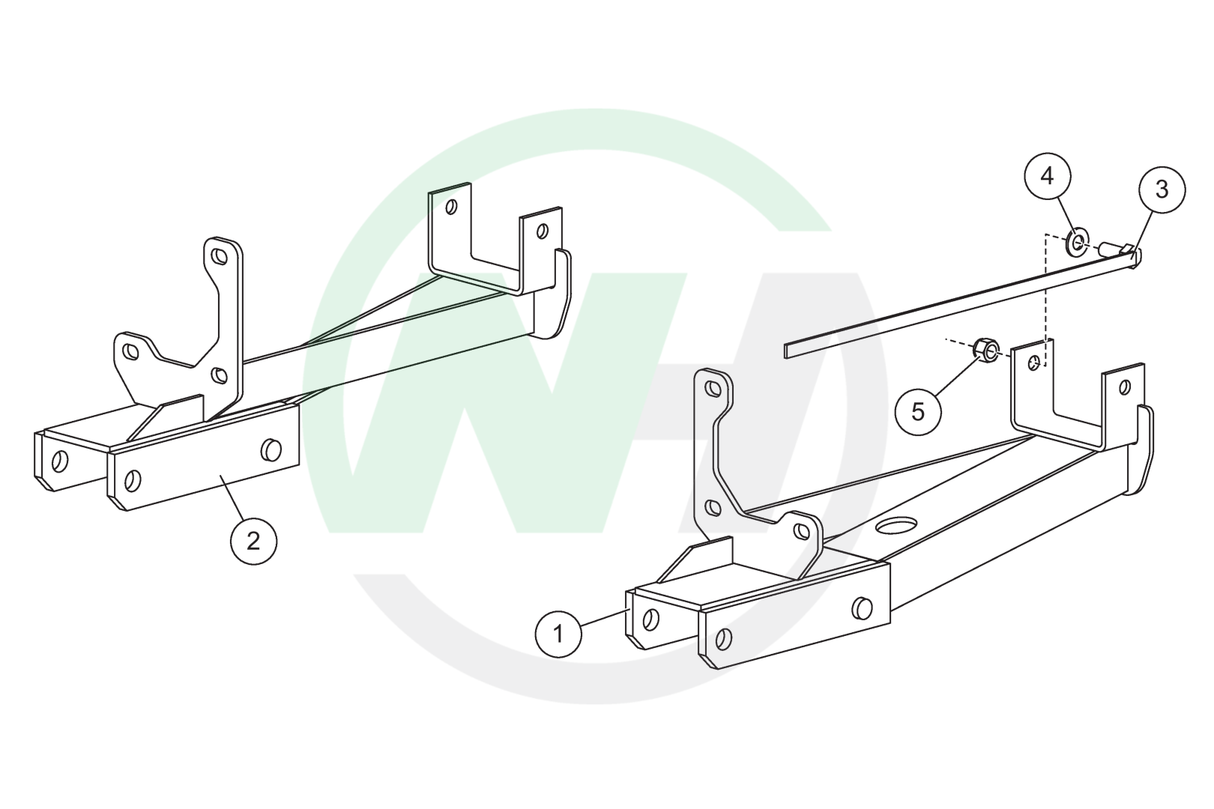 33929 Mount for Western Ultramount Snow Plows for 2005-2011 Dodge Dakota