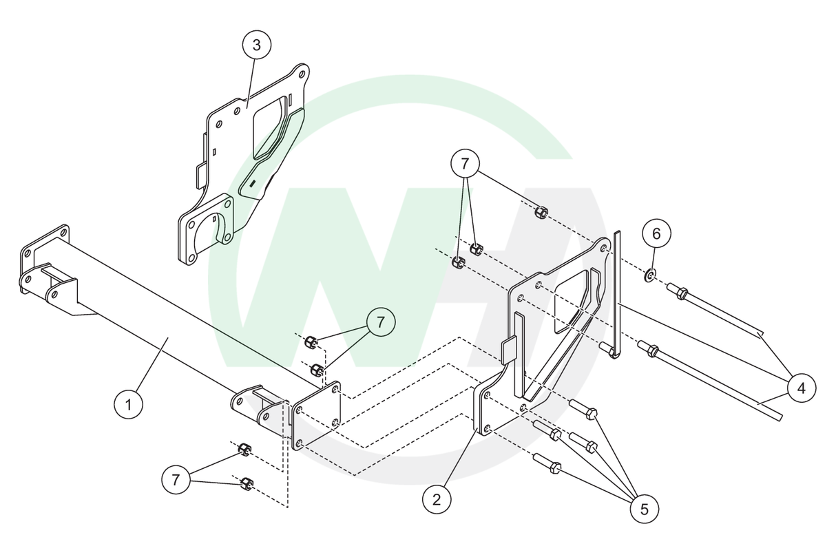 35063-1 Mount for Western Defender Snow Plows for 2016-__ Nisan Titan