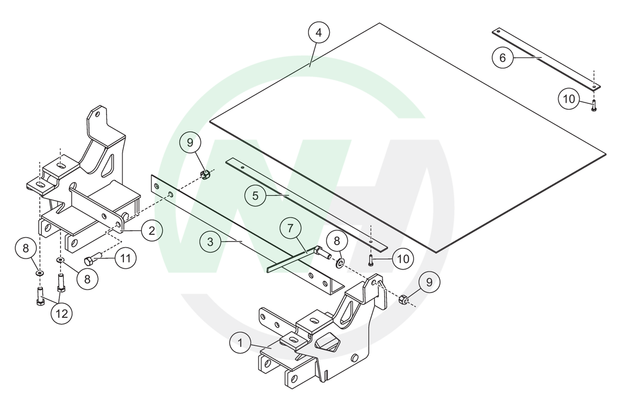 35066-1 Mount for Western Ultramount Snow Plows for 2004-2015 Nissan Titan