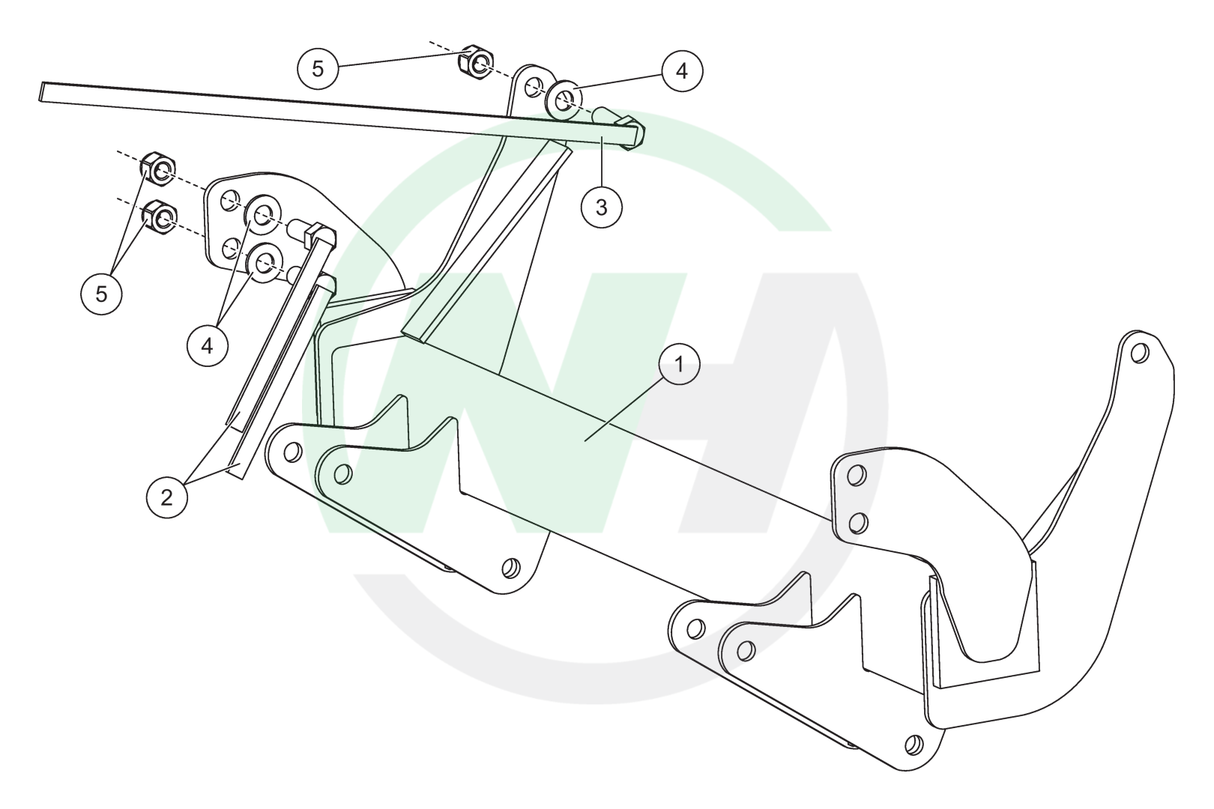 42113-1 Mount for Western Defender Snow Plows for 2007-__ Jeep Wrangler