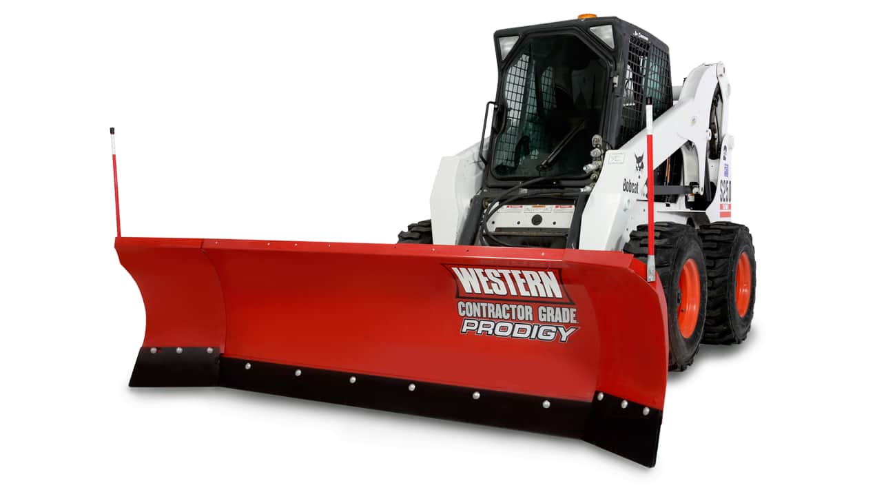 WESTERN® Snowplow, 8'6" PRODIGY™-Winged Plow Oscillating Skid-Steer Attachment